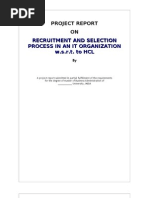 384 A Study of Recruitment and Selection Process On HCL