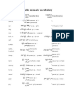 Arabic Vocabulary by Topic