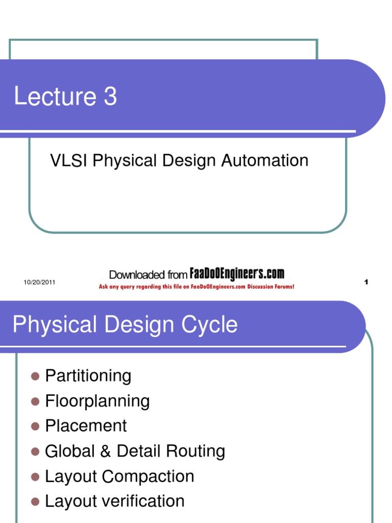 VLSI Physical Design Automation Overview | PDF | Integrated Circuit ...
