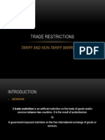 Trade Restrictions: Tariff and Non-Tariff Barriers