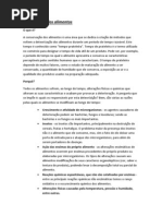 Conservação dos alimentos