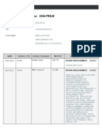 Service History For Your 2004 PRIUS: Vehicle