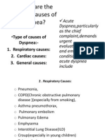 What Are the Possible Causes of Dyspnea