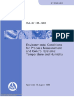 Environmental Conditions For Process Measurement and Control Systems: Temperature and Humidity