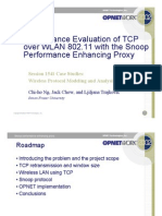 Performance Evaluation of TCP Over WLAN 802.11 With The Snoop Performance Enhancing Proxy