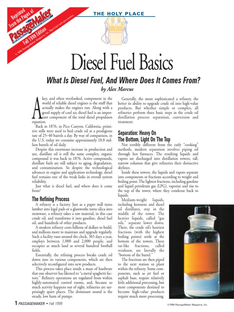 Diesel Fuel Basics What Is Diesel Fuel, and Where Does It Comes From
