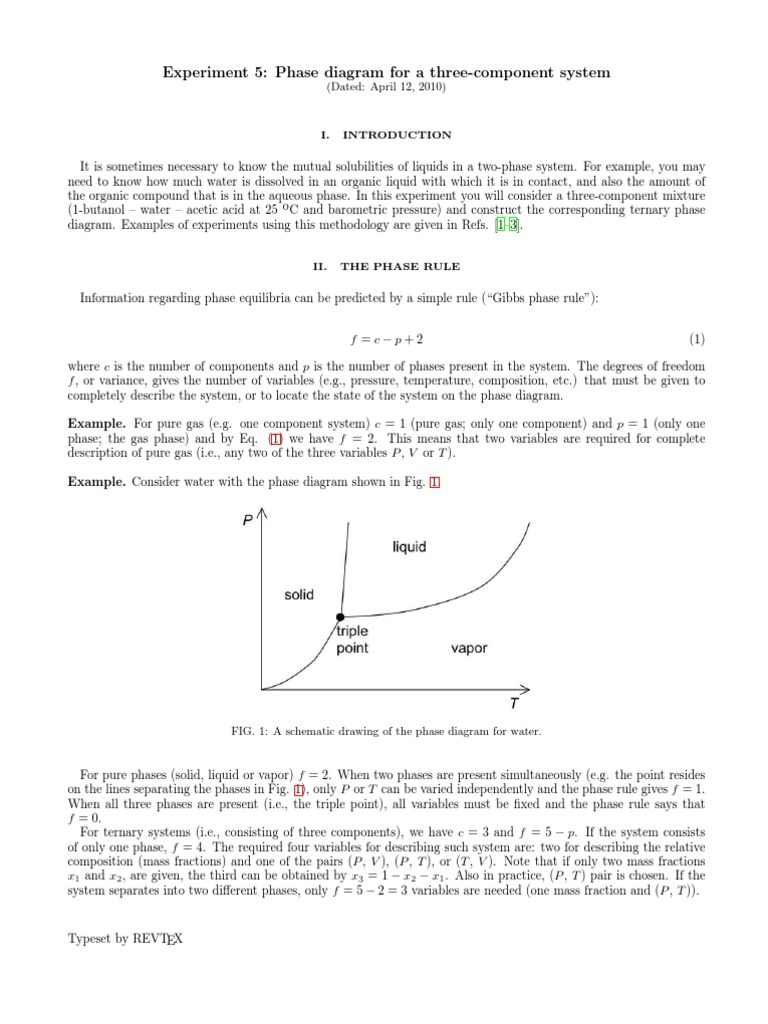 Ternary Phase Diagram of 1-Butanol System | PDF | Phase Rule | Phase ...