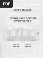 Sliding Gate Opener User Manual | PDF | Remote Control | Screw