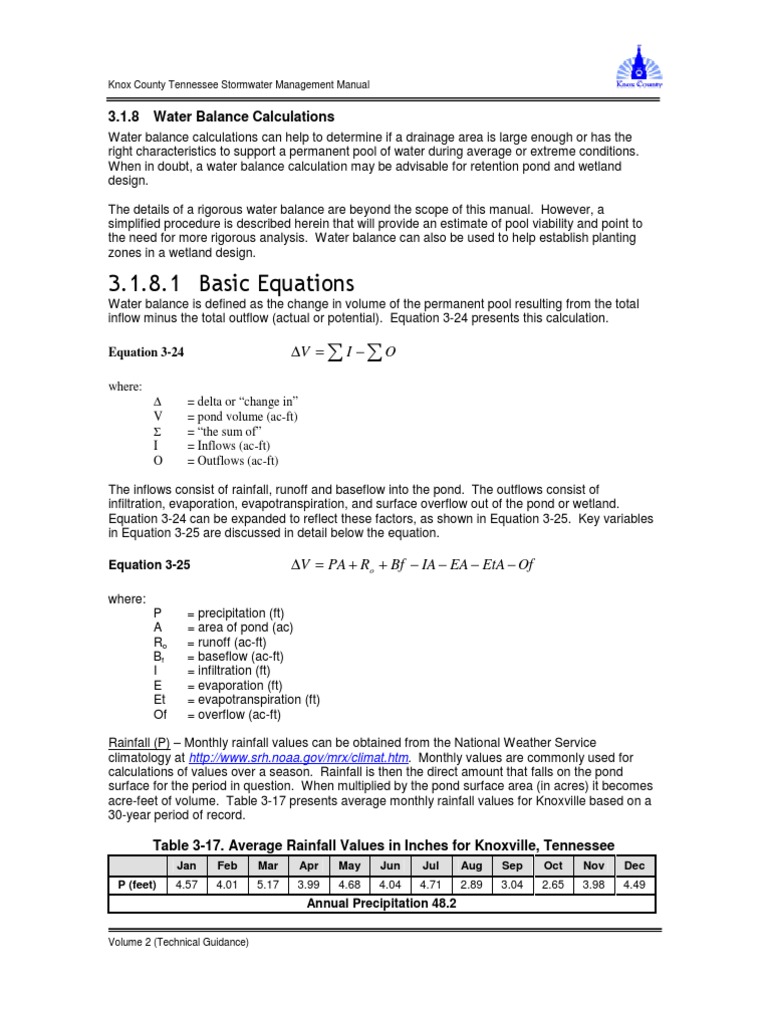 Water Balance Calculation Guide | PDF | Surface Runoff | Evapotranspiration