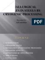 Metallurgical Changes in Steels by Cryogenic Processing