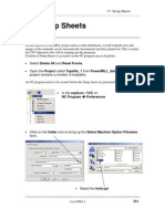 Setup Sheets: - Select - Open The Project Contains A Number of Toolpaths