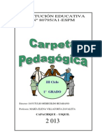 Carpeta Pedagógica 2013 - I.E. #08795-A1-ESPM