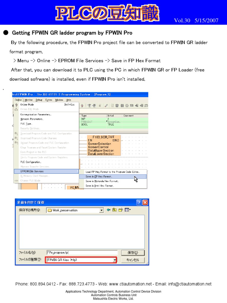 Convert FPWIN Pro to FPWIN GR Guide | PDF