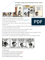 Atividades Tirinhas Mafalda 2