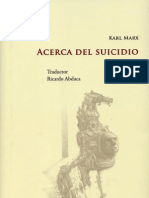 Acerca Del Suicidio, Marx K.