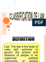 Classification of Law