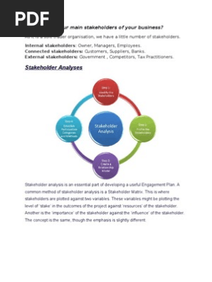 Stakeholder Analysis