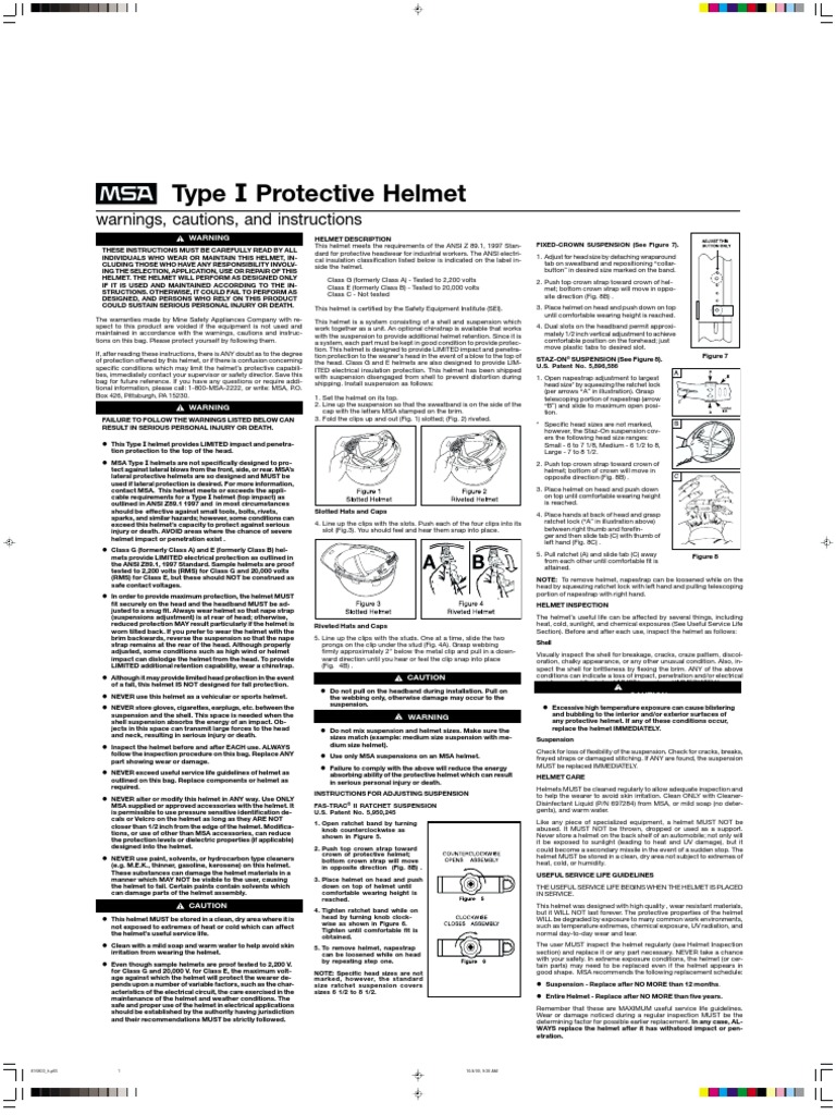 ANSI Z89.1 MANUAL Hard Hat PDF Nature