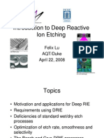 Introduction To Deep Reactive Ion Etching