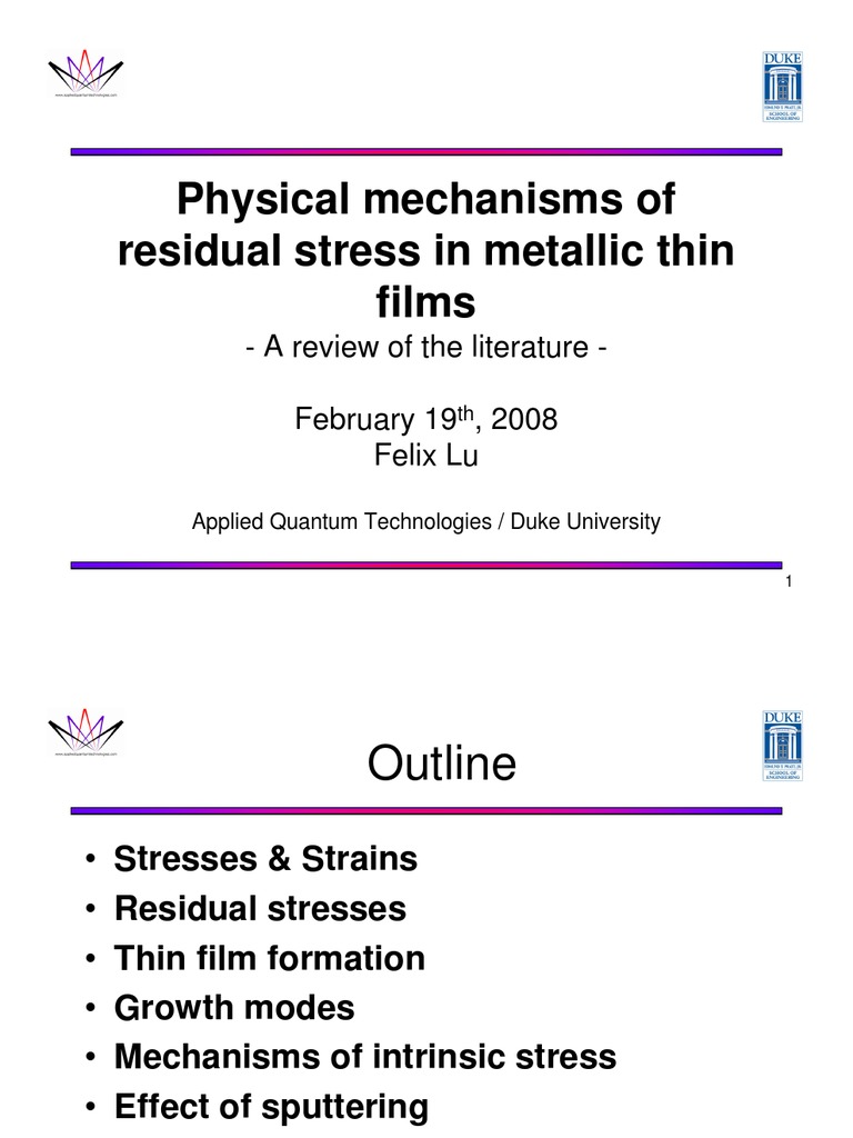 Thin Film Stress Mechanisms | PDF | Crystallite | Deformation (Engineering)