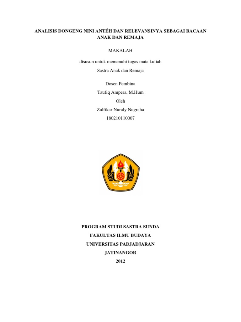 Contoh Analisis Dongeng Sunda - Simak Gambar Berikut