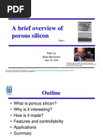 Download A Brief Overview of Porous Silicon by Felix Lu SN14811508 doc pdf