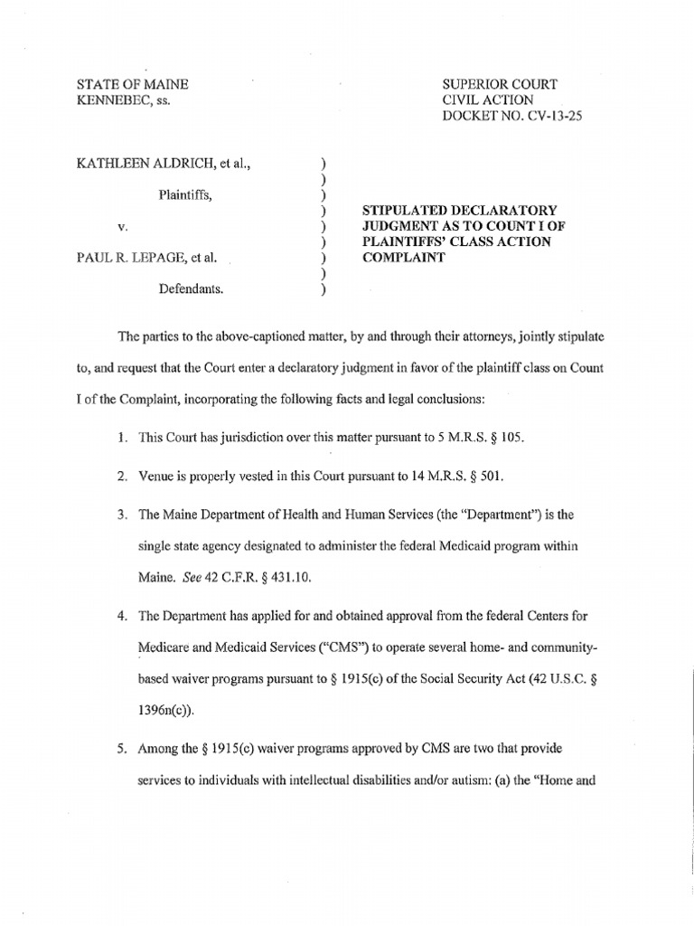 Court Order To LePage Administration To Fund Sec 21 and 29 Waiting List ...