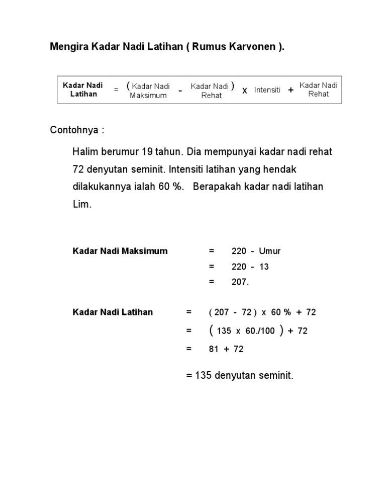 Kadar Nadi Latihan Pdf