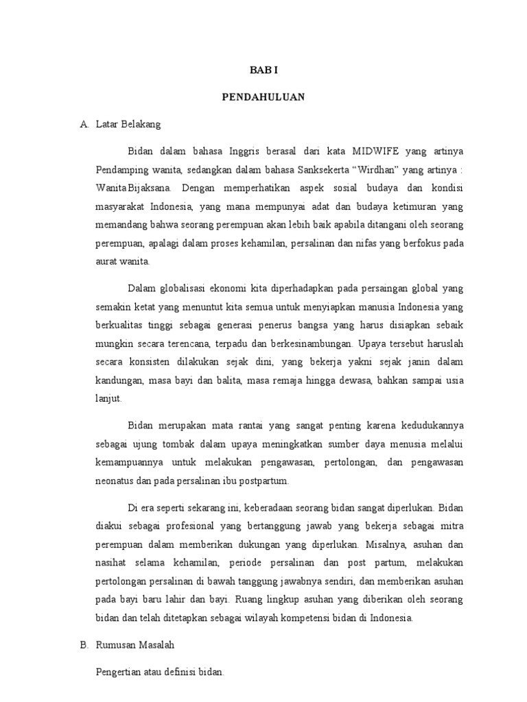 Makalah Definisi Bidan