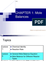CHAPTER 1: Mole Balances: Failure Is A Step Forward To Success