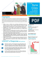 UNICEF Syria Regional Crisis Humanitarian SitRep - 13 JUNE 2013