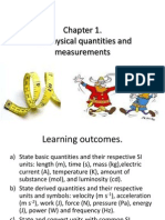 1.1 Physical Quantities and Measurements