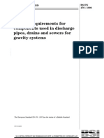 BS en 476 General Requirements For Components Used in Discharge Pipes, Drains and Sewers For Gravity Systems