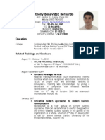 Anthony Benavidez Bernardo resume