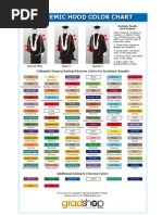 Academic Hood Degree Color Chart