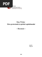 Max Weber - Etica Protestanta Si Spiritul Capitalismului