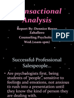 Report in Counseling Psychology. Transactional Analysis