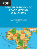 African Approach to Peace Keeping Operations