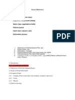 Field Development Plan Outline