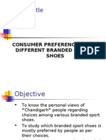 Consumer Preference About Different Branded Sports Shoes