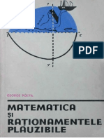 Polya Matematica Si Rationamentele Plauzibile 1