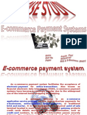 case study on electronic payment system in india