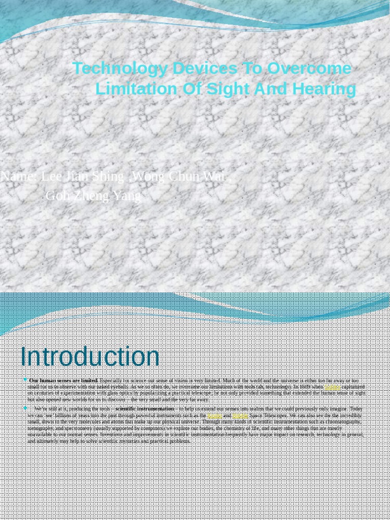 Technology Devices To Overcome Limitation Of Sight Pdf Ultrasound X Ray