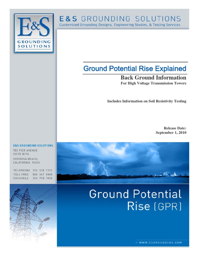 Ground Potential Rise Analysis Guide | PDF | High Voltage | Electrical ...
