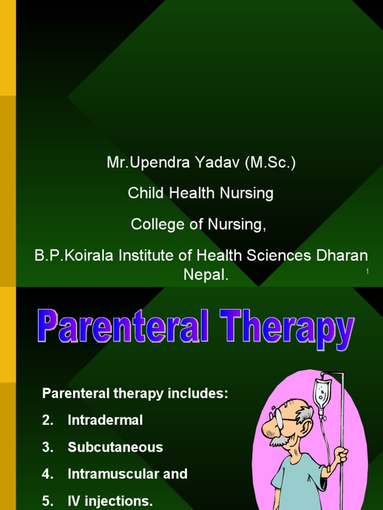Parenteral Medication | PDF | Injection (Medicine) | Syringe