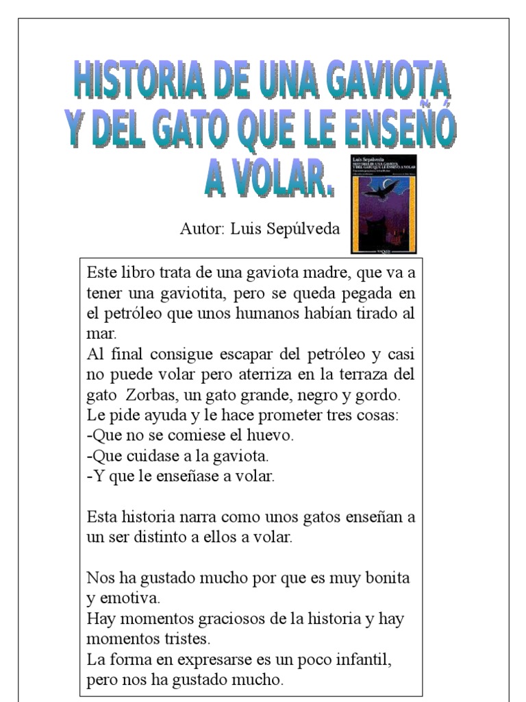 Historia de Una Gaviota y Un Gato Que Le Enseñó A Volar PDF