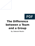 The Difference Between A Team and A Group by Deborah Mackin