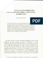 Chirinos, María Pía, Aristóteles y El Joven Heidegger. Una Aclaración Sobre La Influencia de Brentano