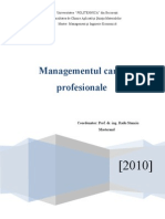 Managementul Carierei Profesion