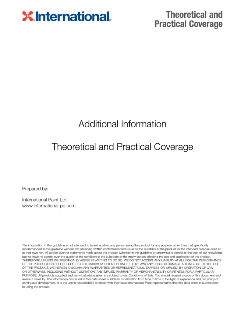 Theoretical and Practical Coverage PDF Paint Volume